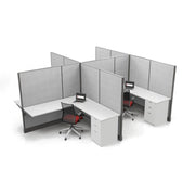 Modern Office Cubicle 6'x6' (67''H) 4 People