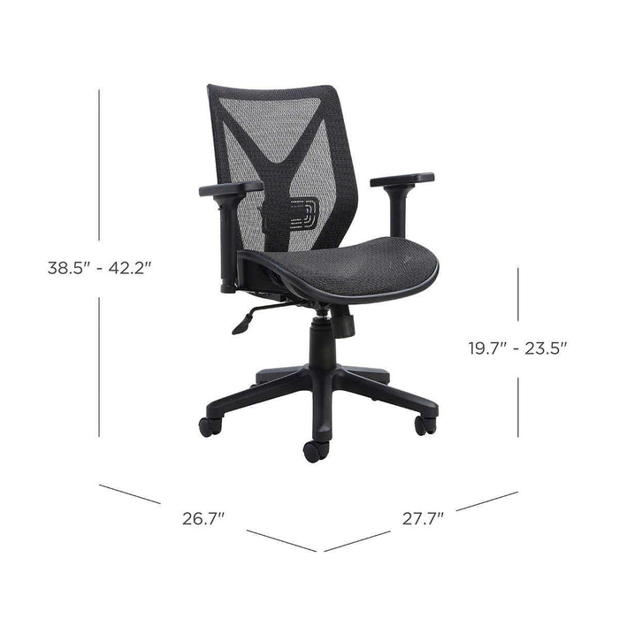 Aaron All Mesh Office Task Chair - Freedman's Office Furniture - Dimensions