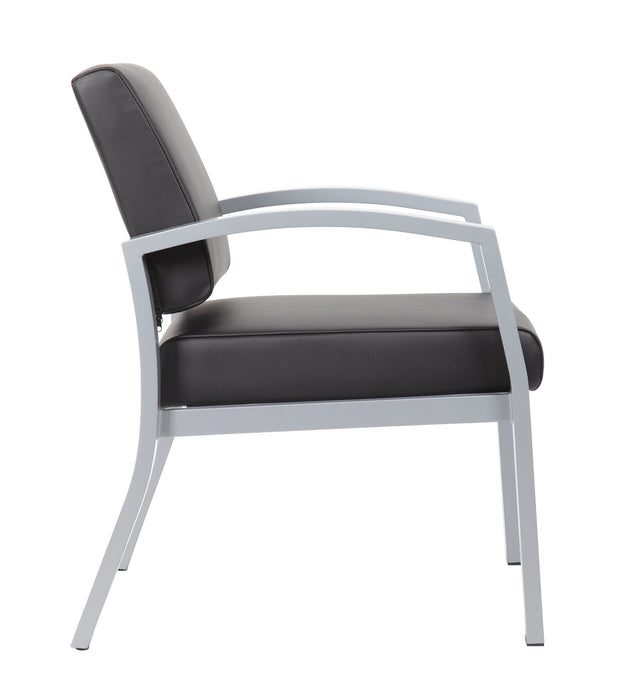 Aria Antimicrobial Reception Chair | Brushed Nickel