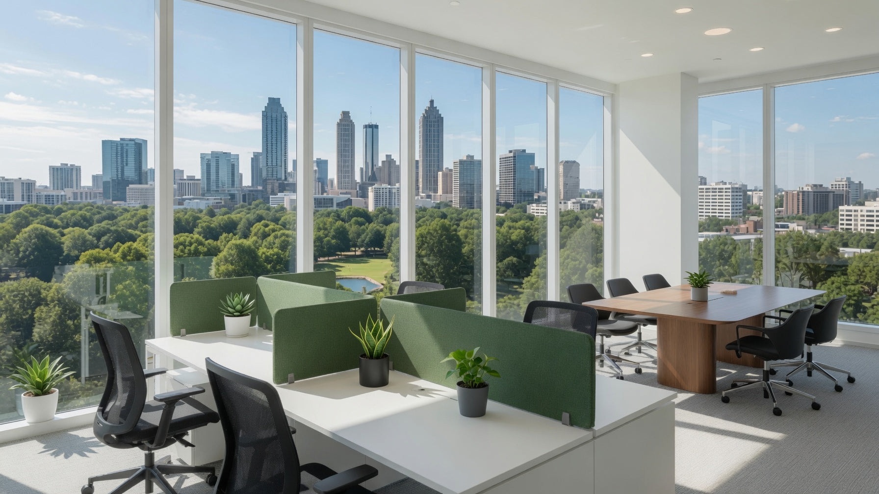 Atlanta Cubicle Desk Office Layout Rendering