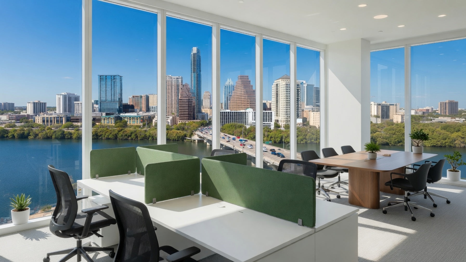 Austin Cubicle Desk Office Layout Rendering
