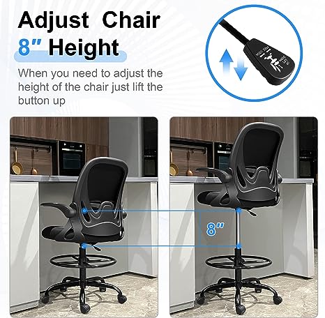 Drafting stool with lumbar