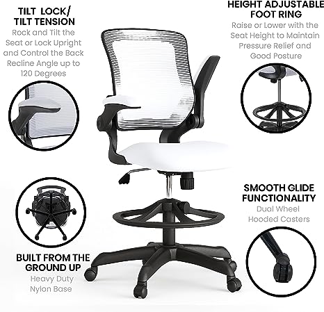 Drafting Stool with mesh back