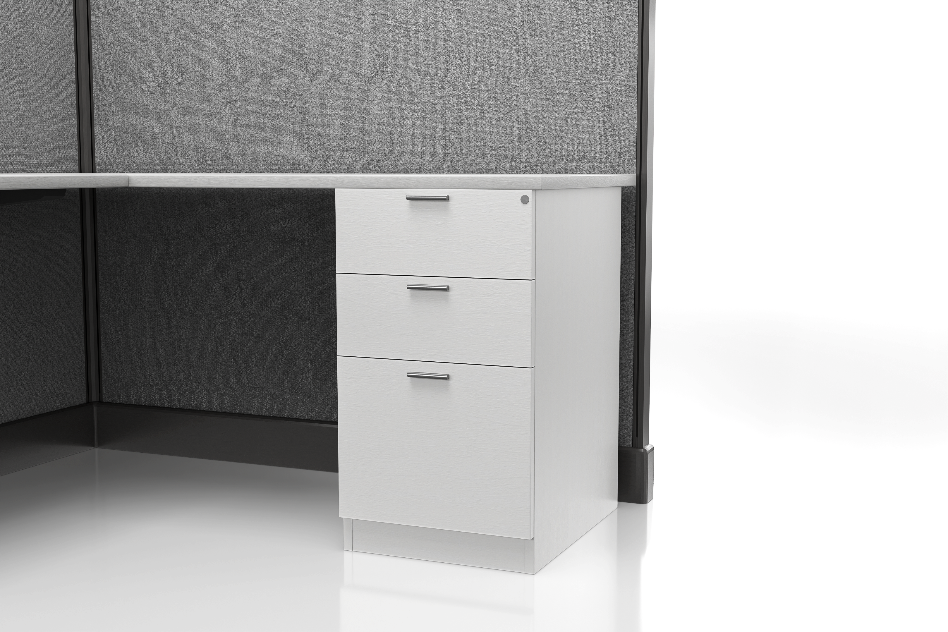 Modern Office Cubicle 6'x6' (67''H) 3 in a Row