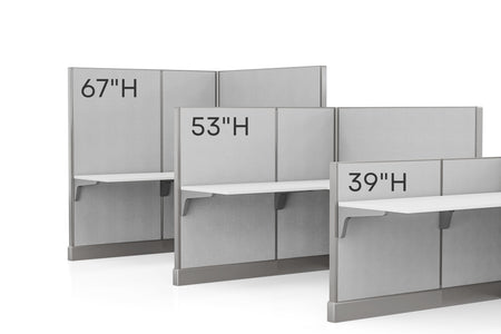 Modern Office Cubicle 6'x6' (67''H) Single