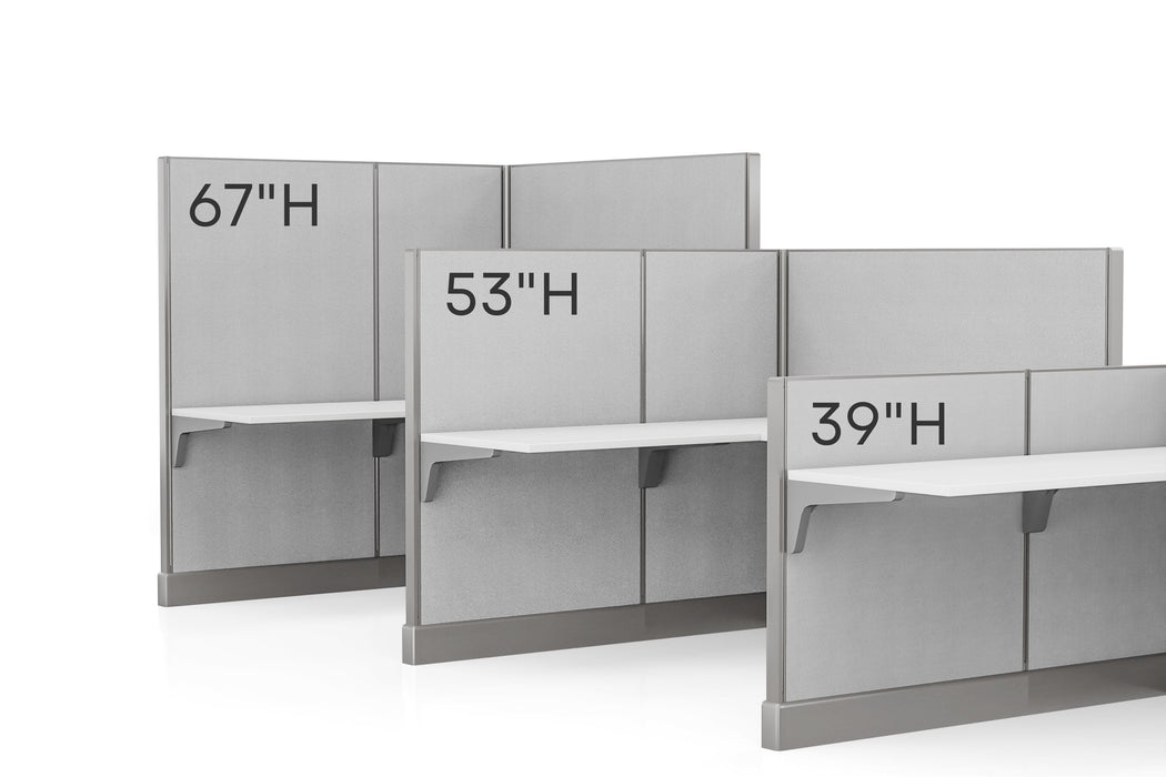 Modern Office Cubicle 6'x6' (67''H) Single