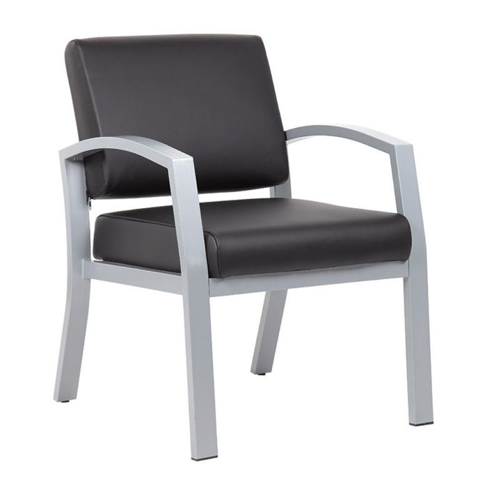 Aria Antimicrobial Reception Chair | Brushed Nickel