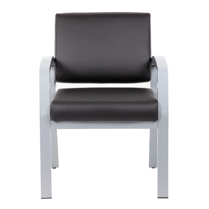 Aria Antimicrobial Reception Chair | Brushed Nickel