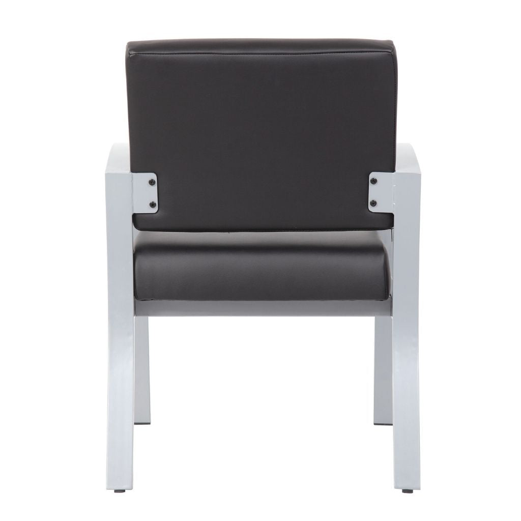 Aria Antimicrobial Reception Chair | Brushed Nickel