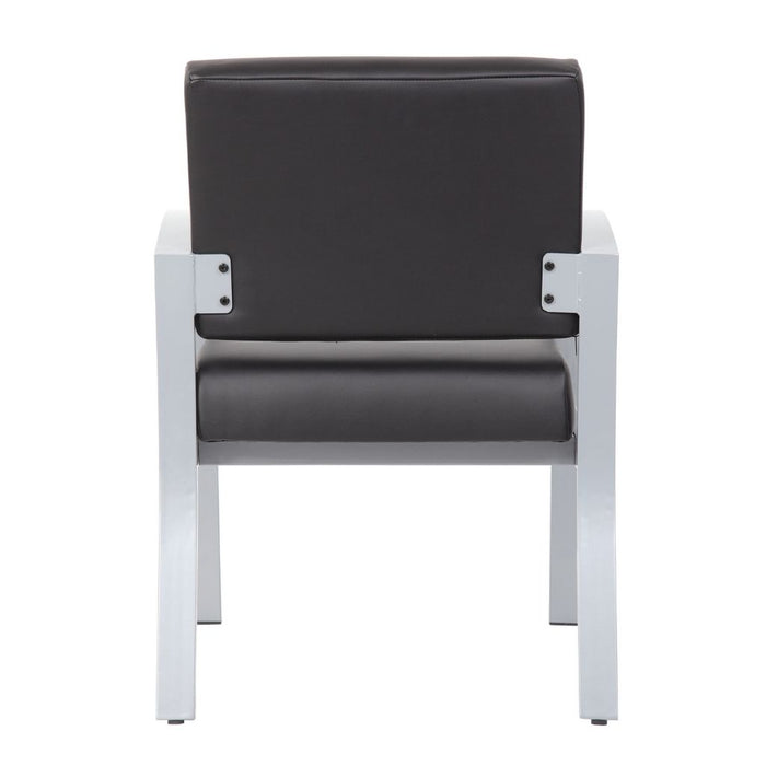 Aria Antimicrobial Reception Chair | Brushed Nickel