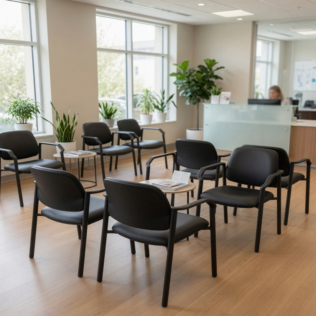Nexus Antimicrobial Mid-Back Guest Chair | 300 lb
