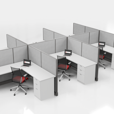 Modern Office Cubicle 6'x6' (53''H) 6 Pack