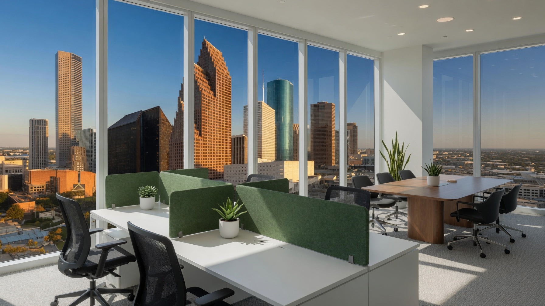 Houston Cubicle Desk Office Layout Rendering