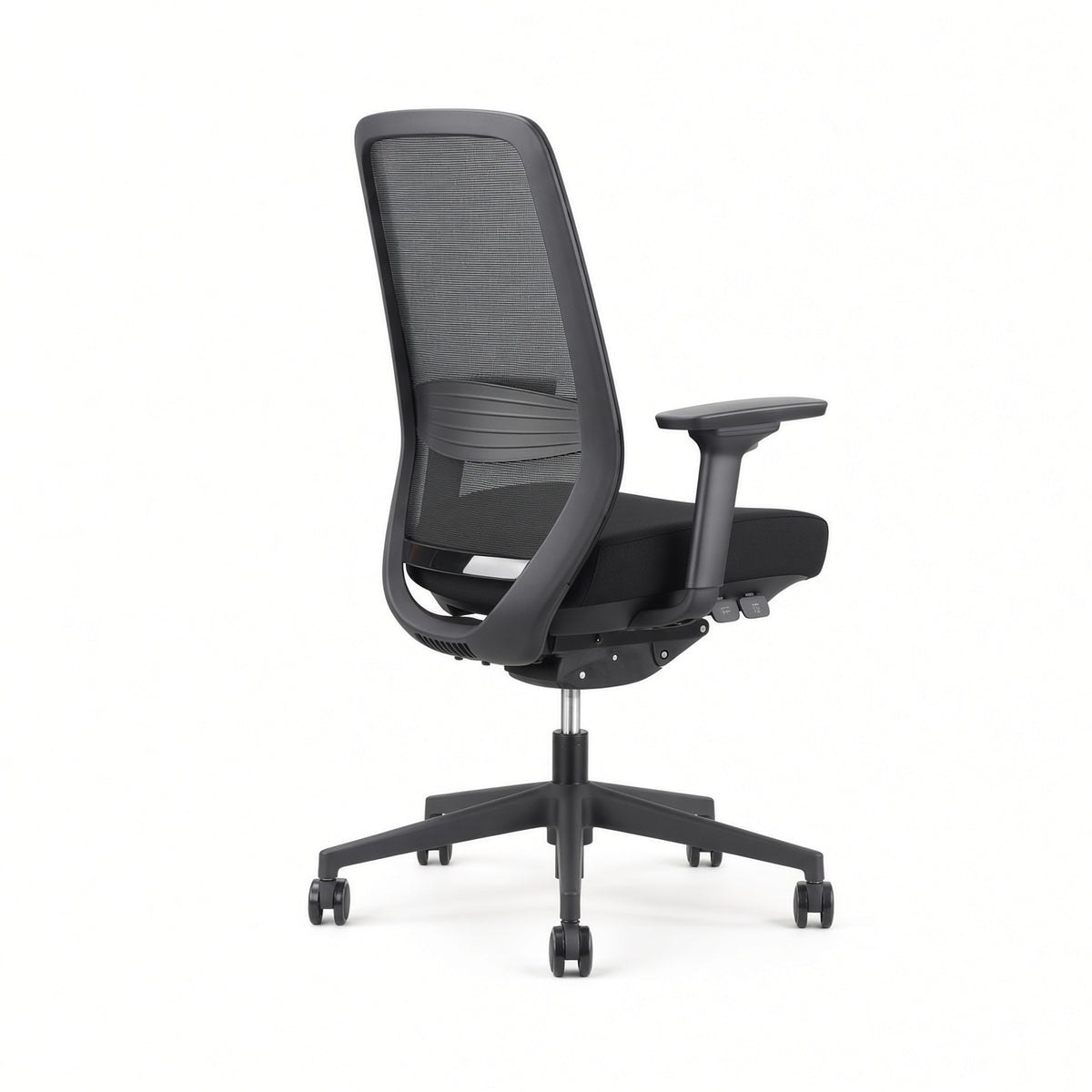 Olivia Task Chair in black, rear three-quarter view