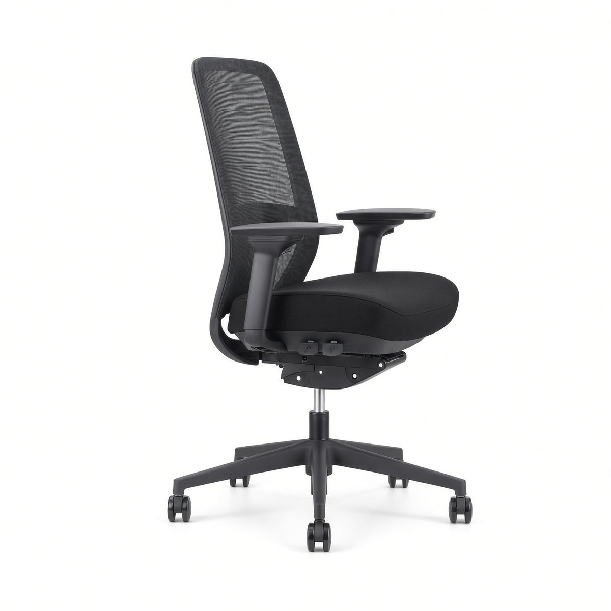 Olivia Task Chair in black, front three-quarter view