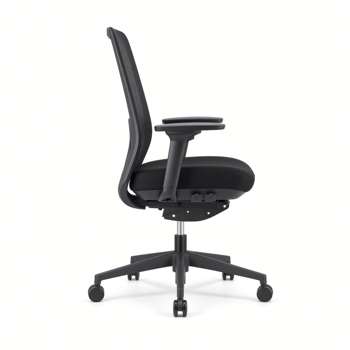 Olivia Task Chair in black, side view