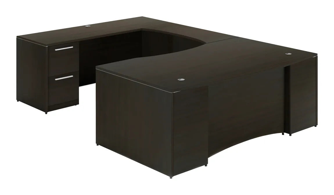 Santa Monica U-Shaped Office Desk | with Laminate Modesty