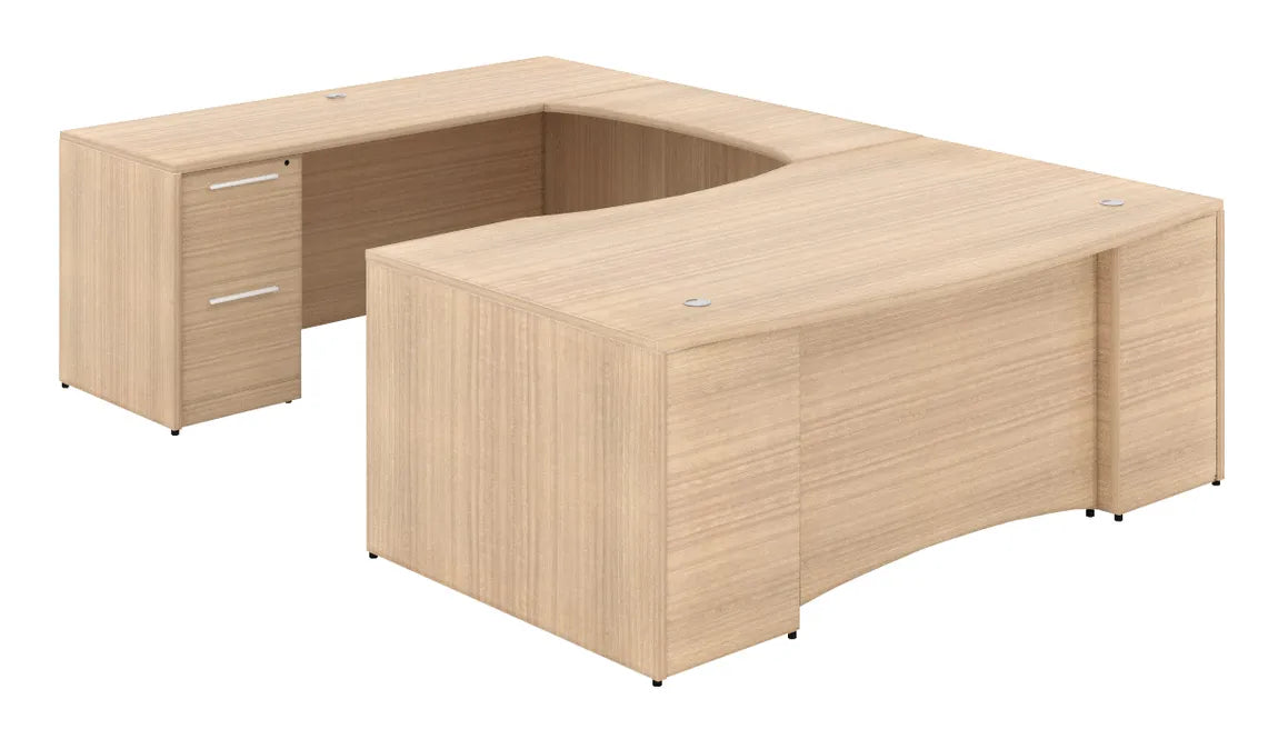Santa Monica U-Shaped Office Desk | with Laminate Modesty