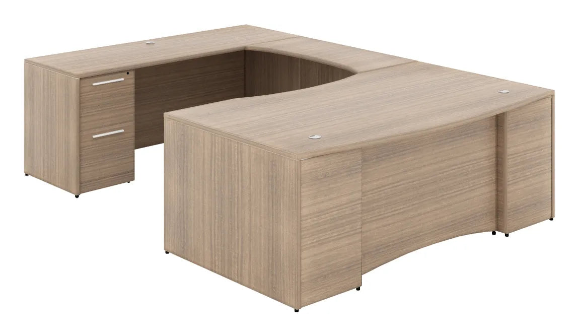Santa Monica U-Shaped Office Desk | with Laminate Modesty