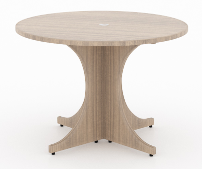 Santa monica round meeting table with laminate top