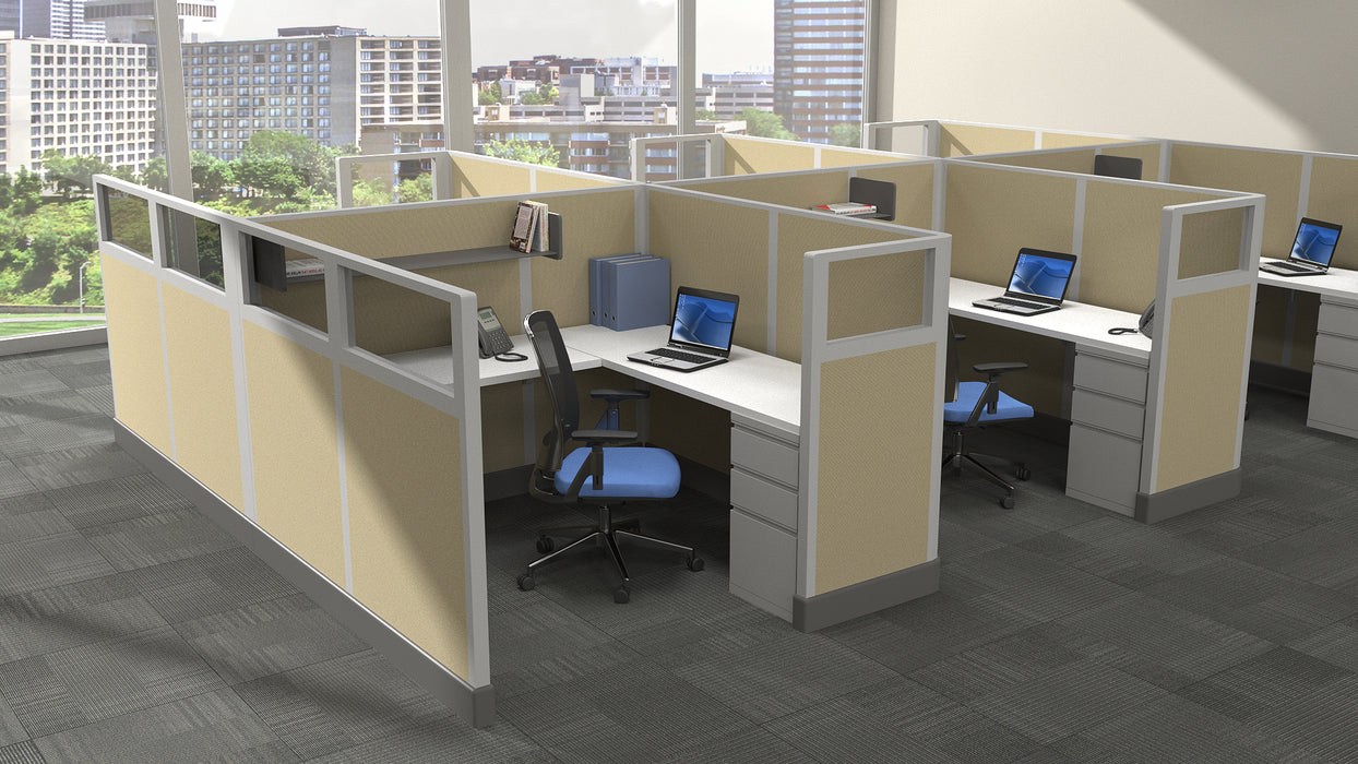 Modern Office Cubicle 6'x6' 6 Pack