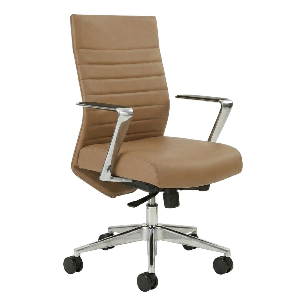 Stella Executive Chair in Skippy faux leather, front three-quarter view