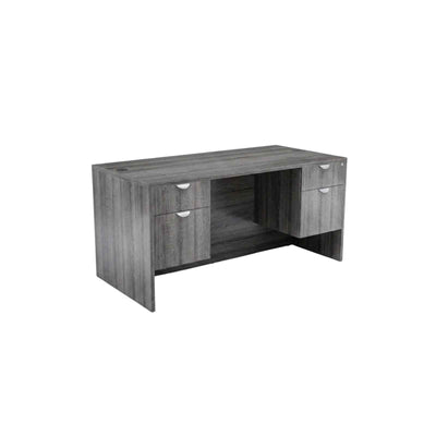 Bellagio 60"W Suspended Double Pedestal Rectangular Desk