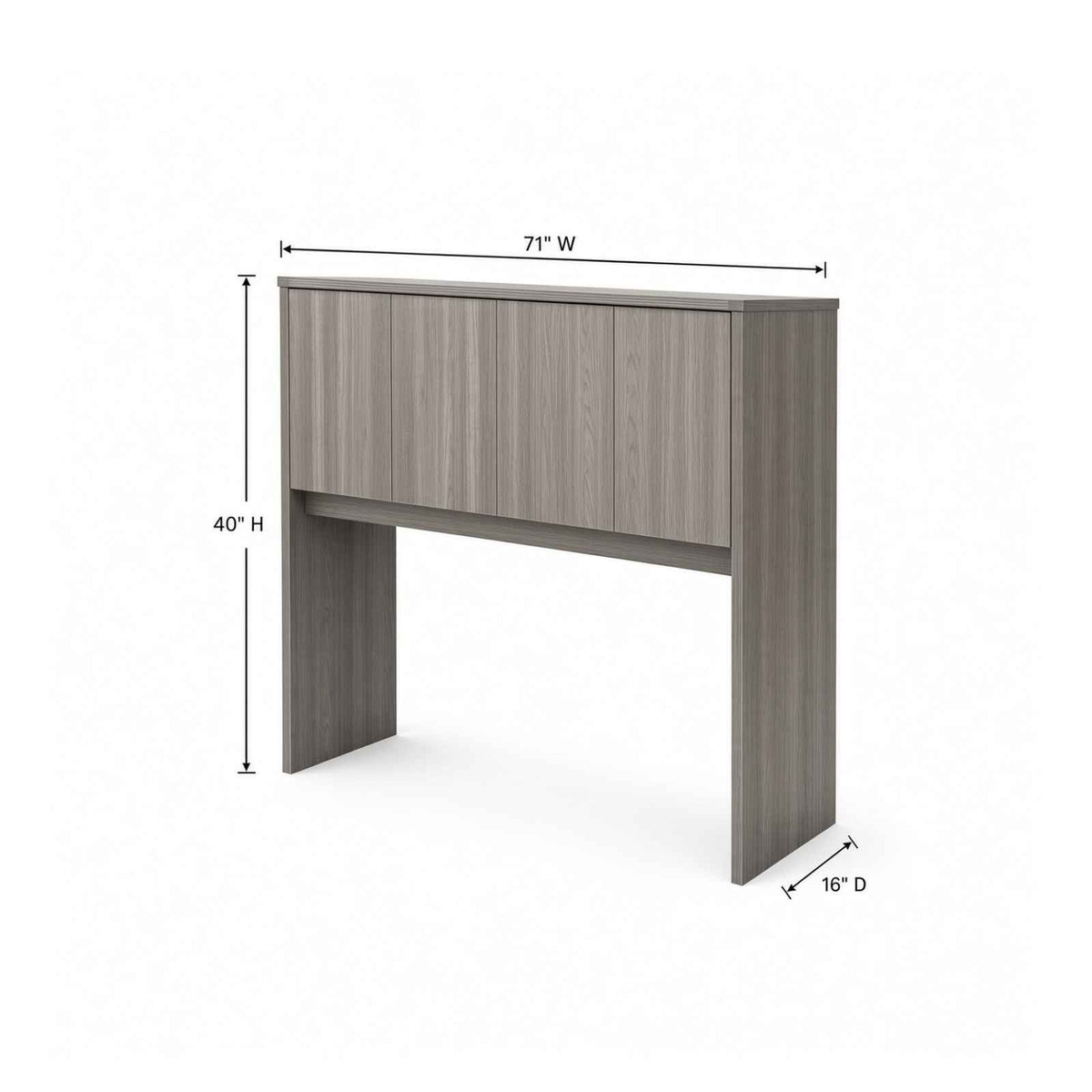 Bellagio 71" Hutch with Laminate Doors