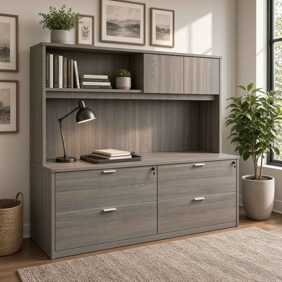 Bellagio 71" Hutch with Laminate Doors