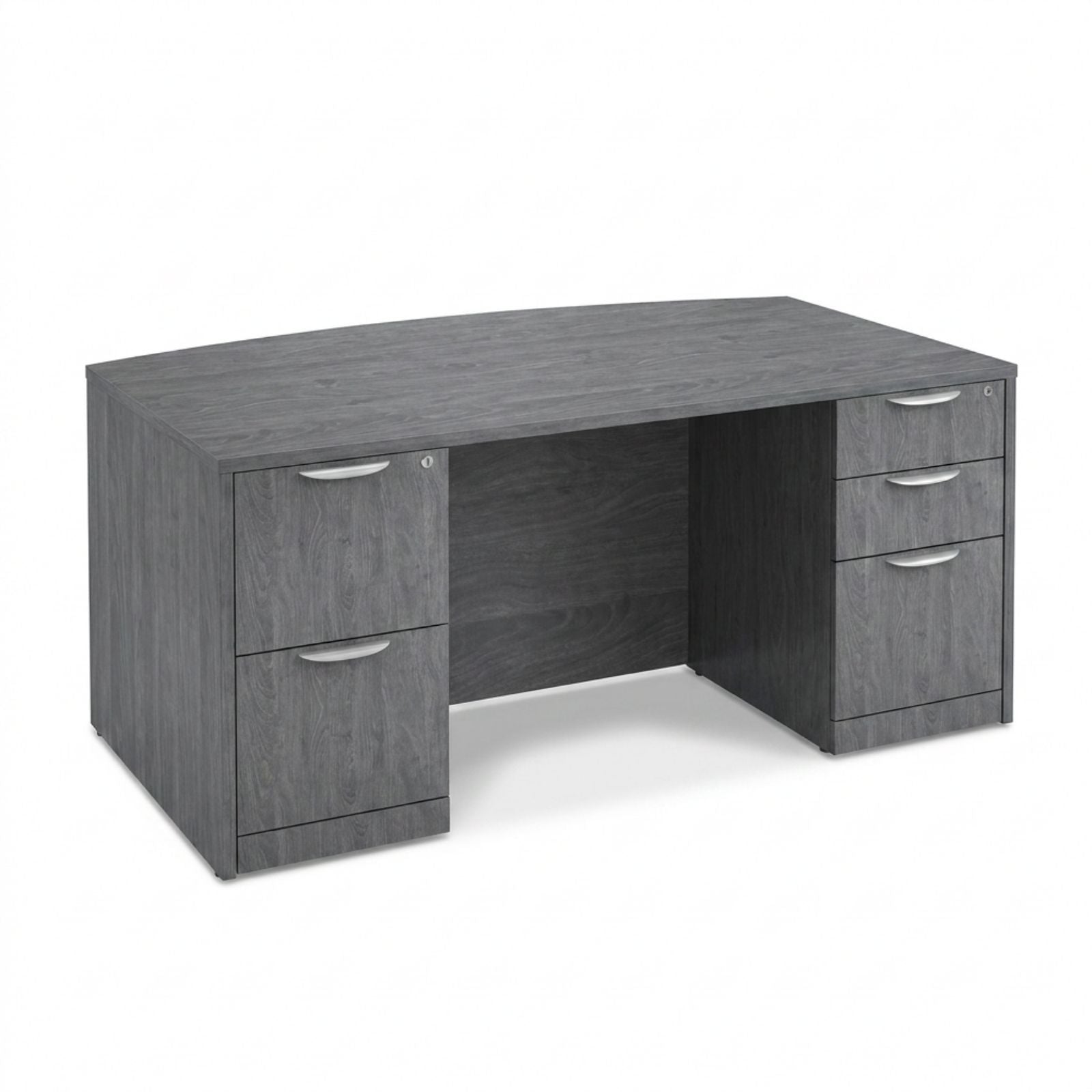 Bellagio 71"W Bow Front Double Pedestal Desk