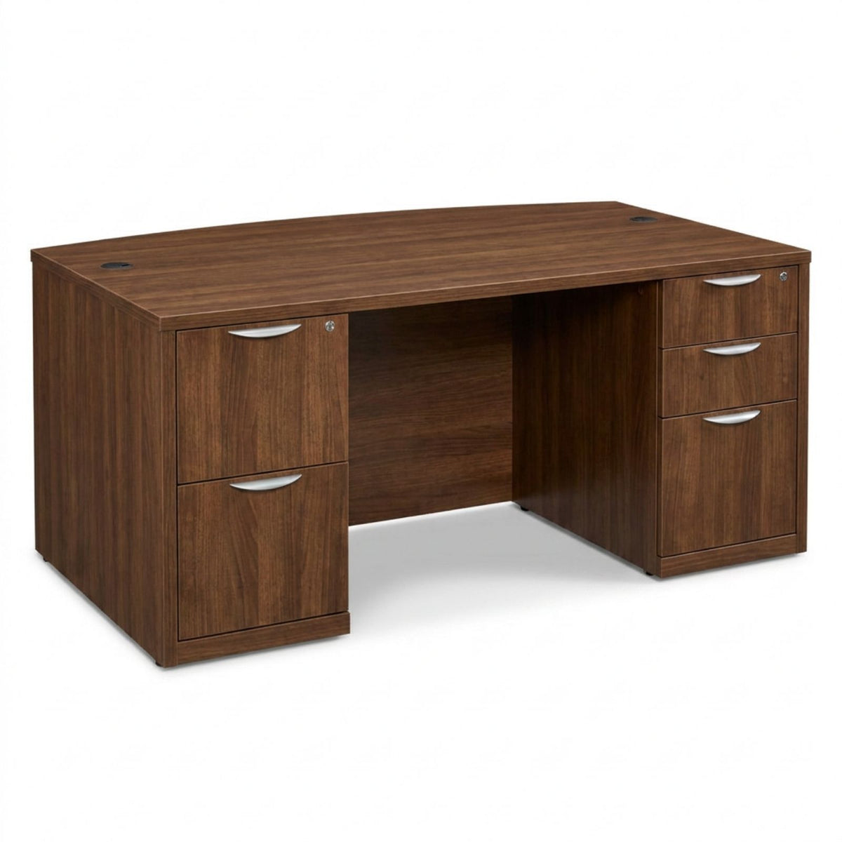 Bellagio 71"W Bow Front Double Pedestal Desk