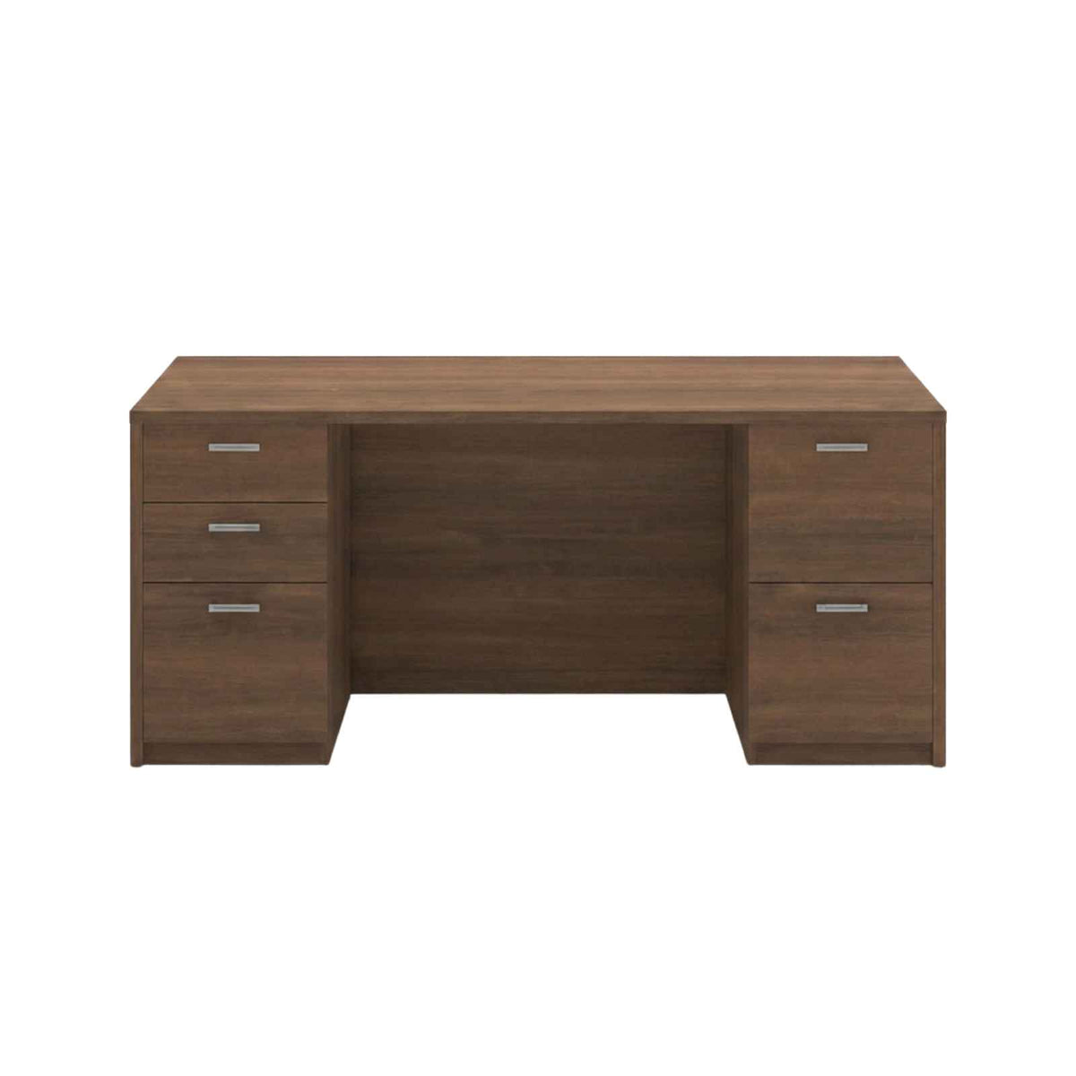 Bellagio 71-inch storage credenza with full double pedestals , straight-on front view