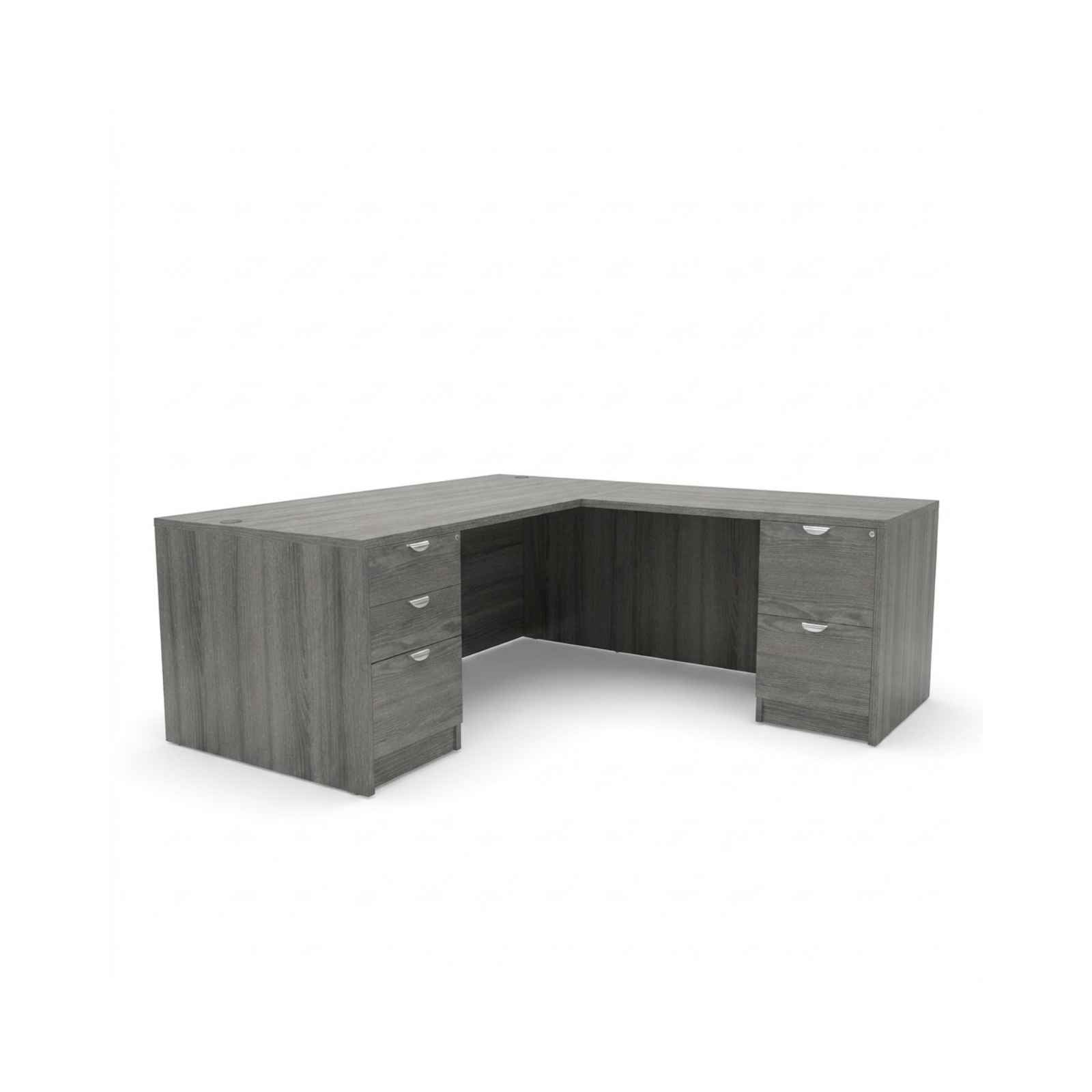 Bellagio 66"W L-Shaped Double Pedestal Desk