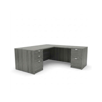 Bellagio 66"W L-Shaped Double Pedestal Desk