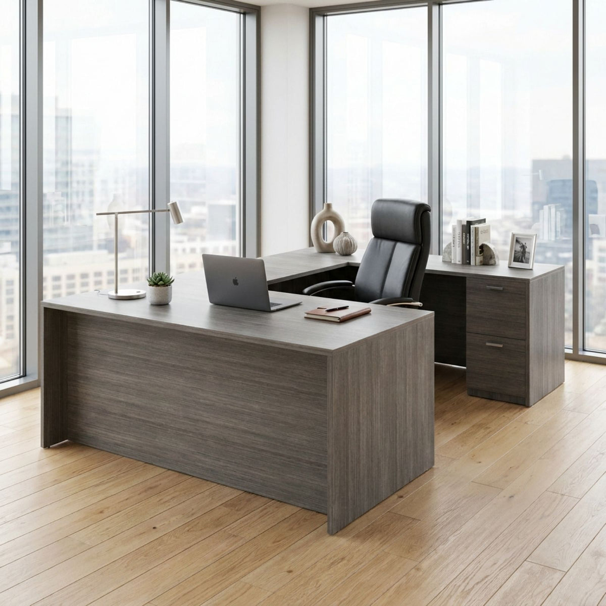 Bellagio U-Shaped Rectangular Desk