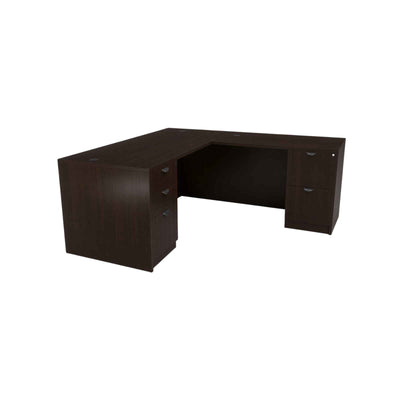 Carmel 66" L-Shaped Double Pedestal Desk