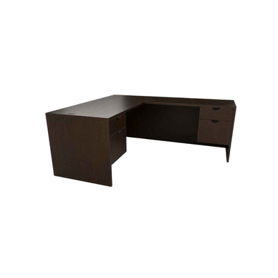 Carmel 66" L-Shaped Suspended Double Pedestal Desk