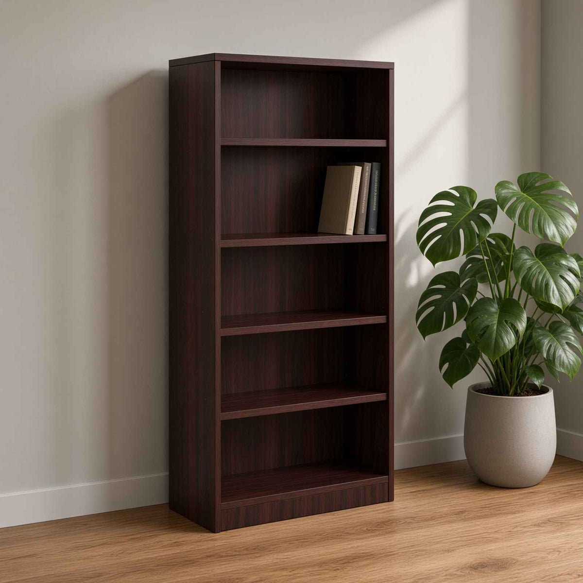 Carmel 69"H 5-Shelf Bookcase