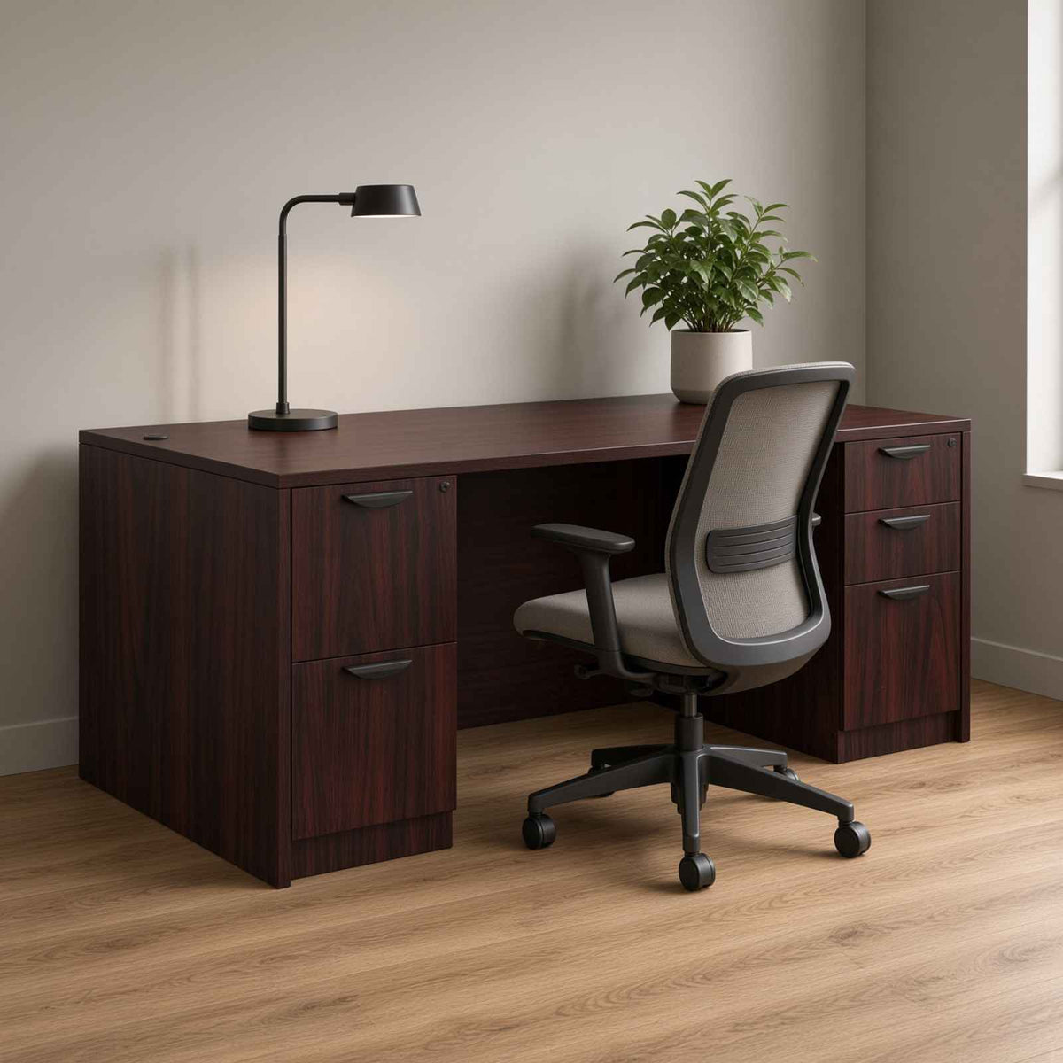 Carmel 71"W Double Pedestal Rectangular Desk