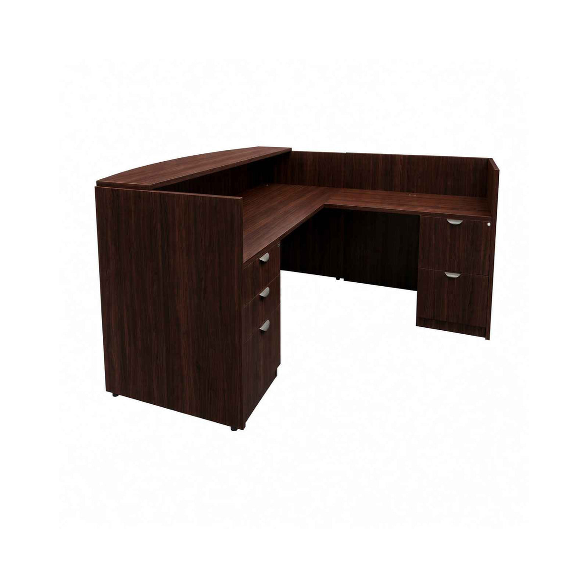 Carmel L-Shaped Reception Desk with Transaction Counter