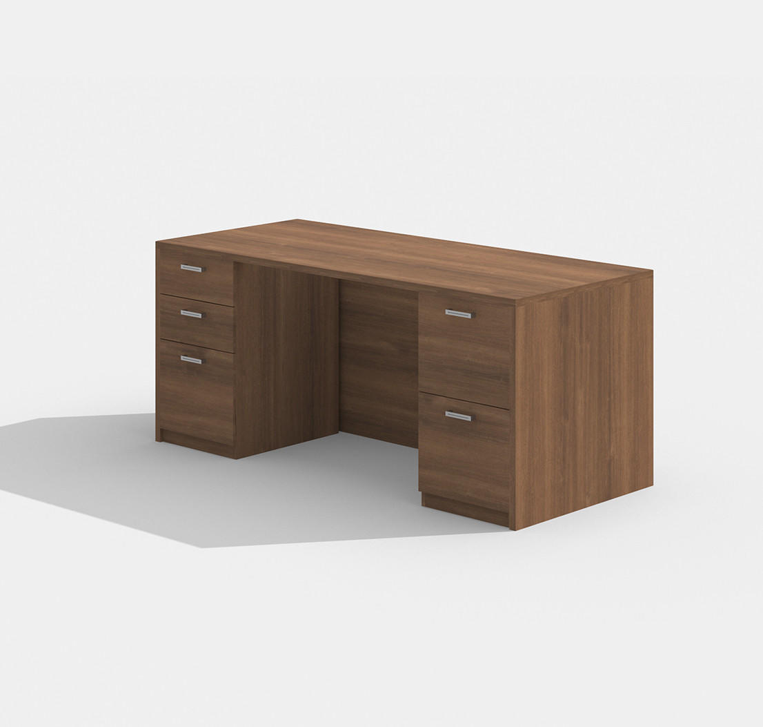 Bellagio 71"W Storage Credenza With Full Double Pedestals