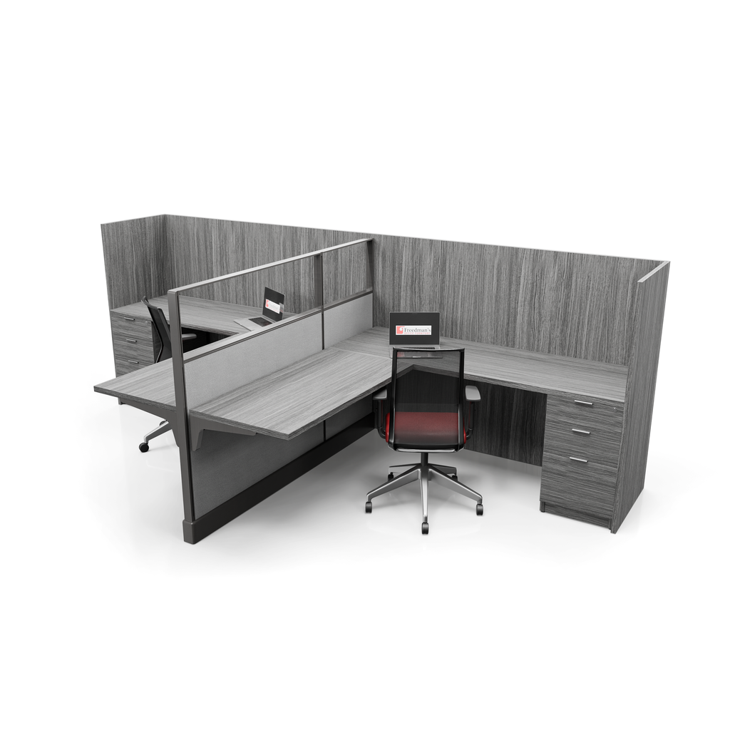 Grey wood grain panels with grey trim