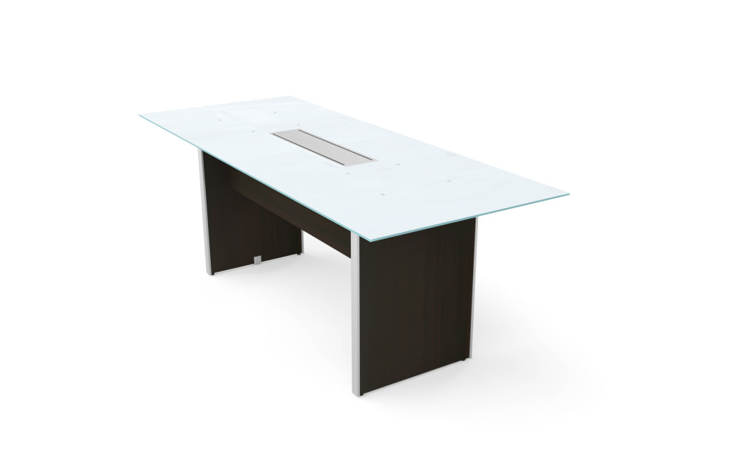 Santa Monica Glass Top Conference Office Table | 6’