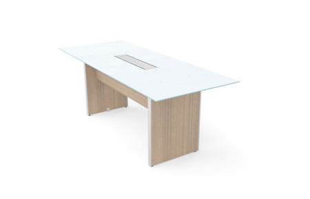 Santa Monica Glass Top Conference Office Table | 6’