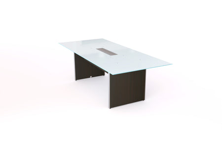 Santa Monica Glass Top Conference Office Table | 8’