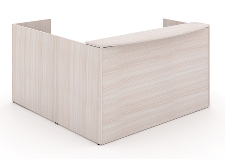 Santa Monica L-Shaped Reception Desk with Laminate Transaction Counter