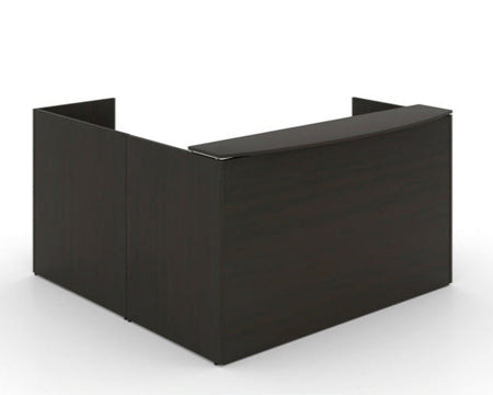Santa Monica L-Shaped Reception Desk with Laminate Transaction Counter