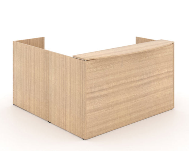 Santa Monica L-Shaped Reception Desk with Laminate Transaction Counter