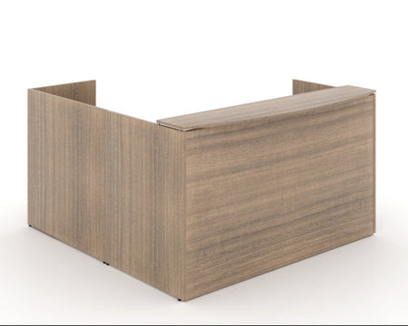 Santa Monica L-Shaped Reception Desk with Laminate Transaction Counter