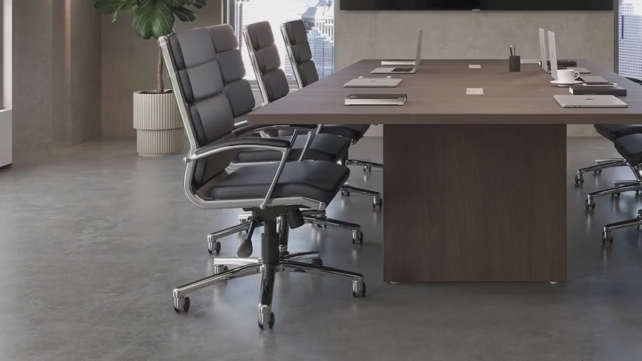 Load video: Bedarra executive chair with chrome base